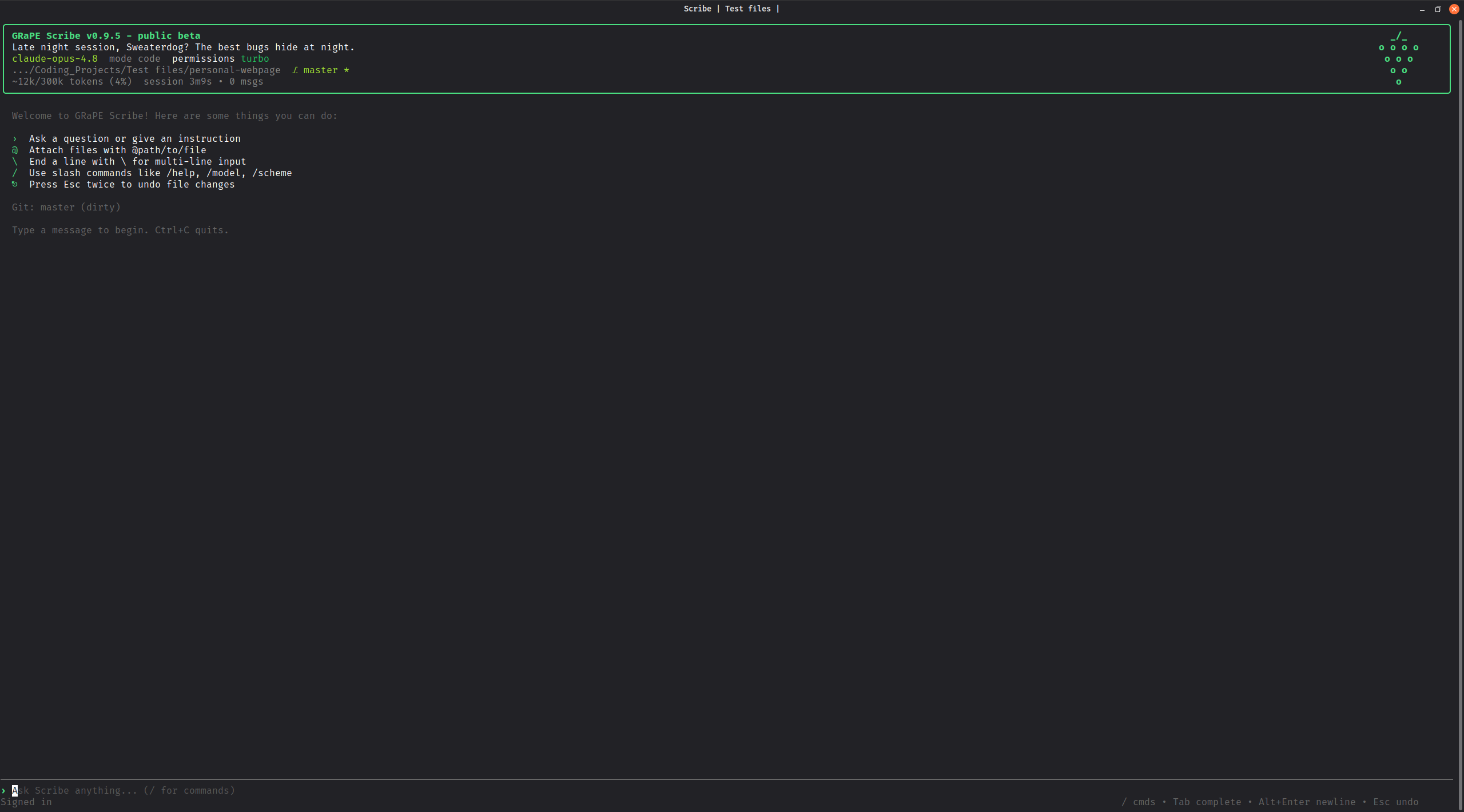 Scribe Forest theme