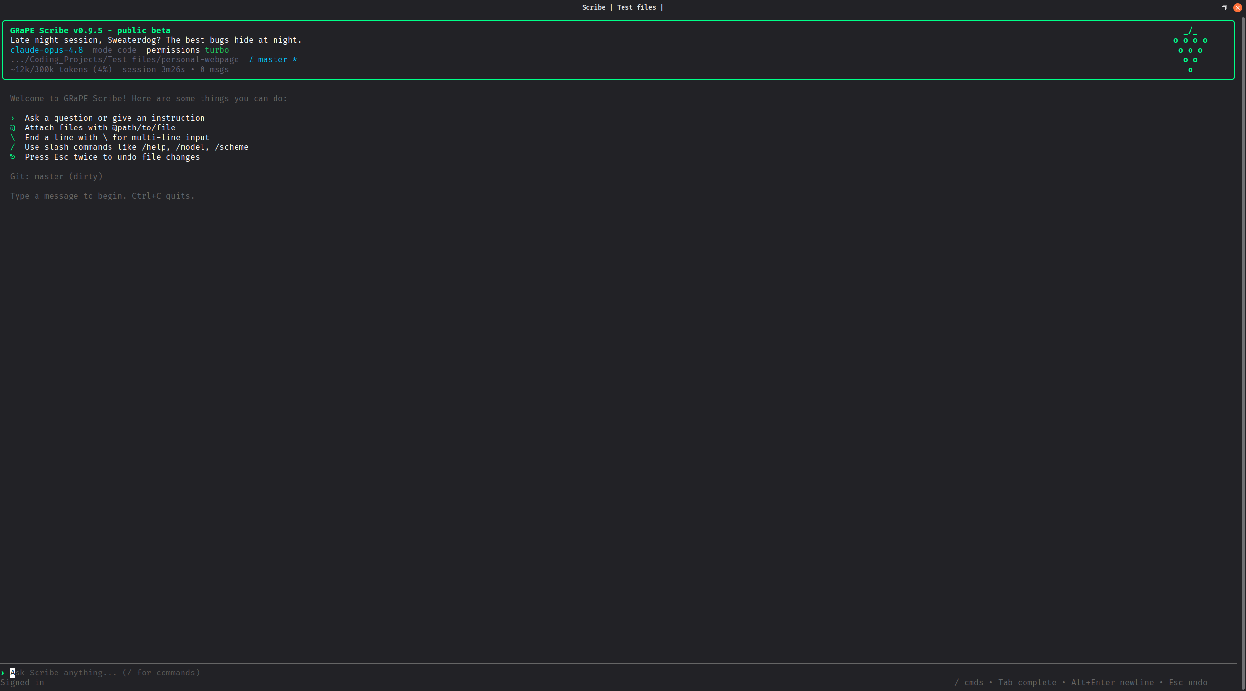 Scribe Neon theme