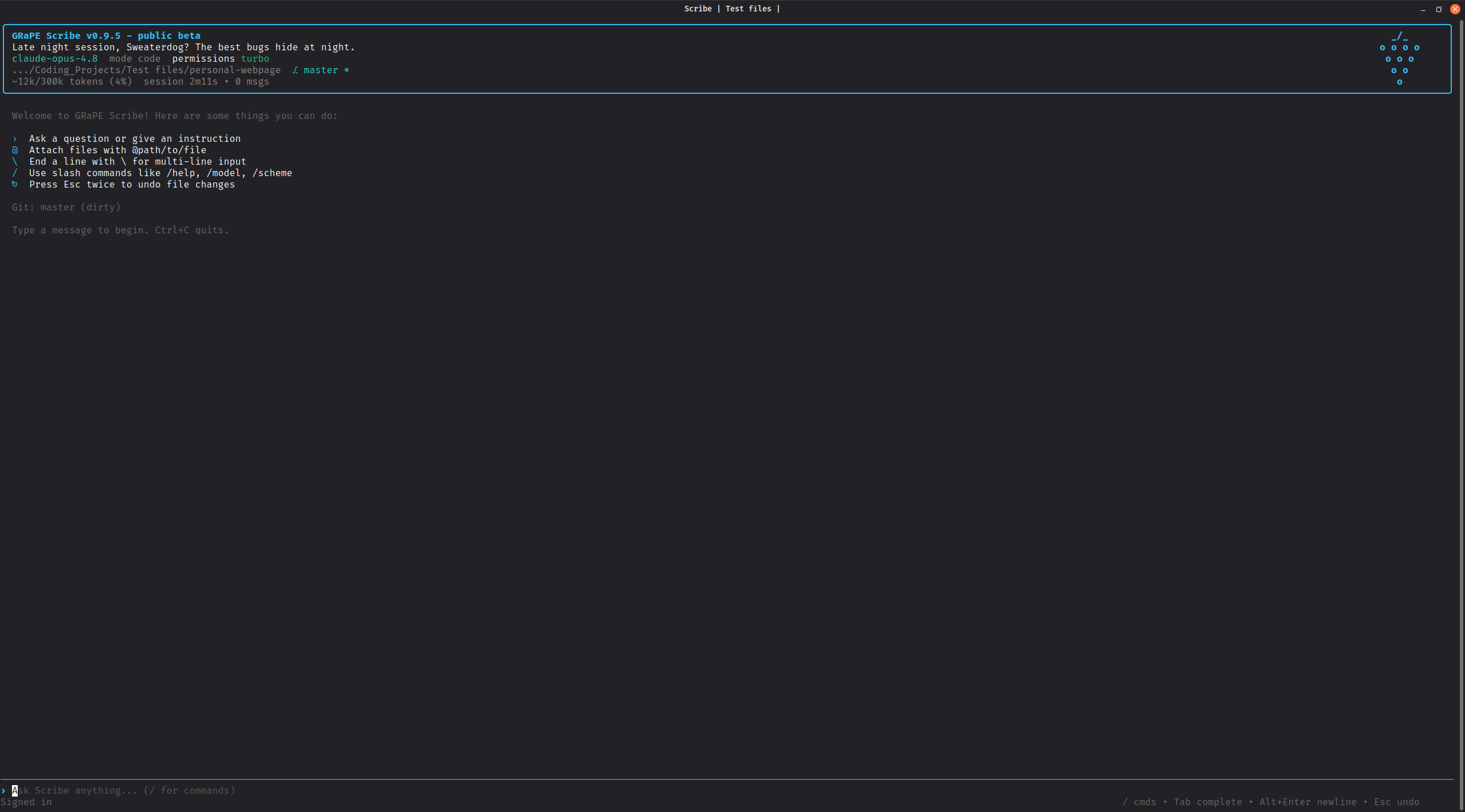 Scribe Ocean theme