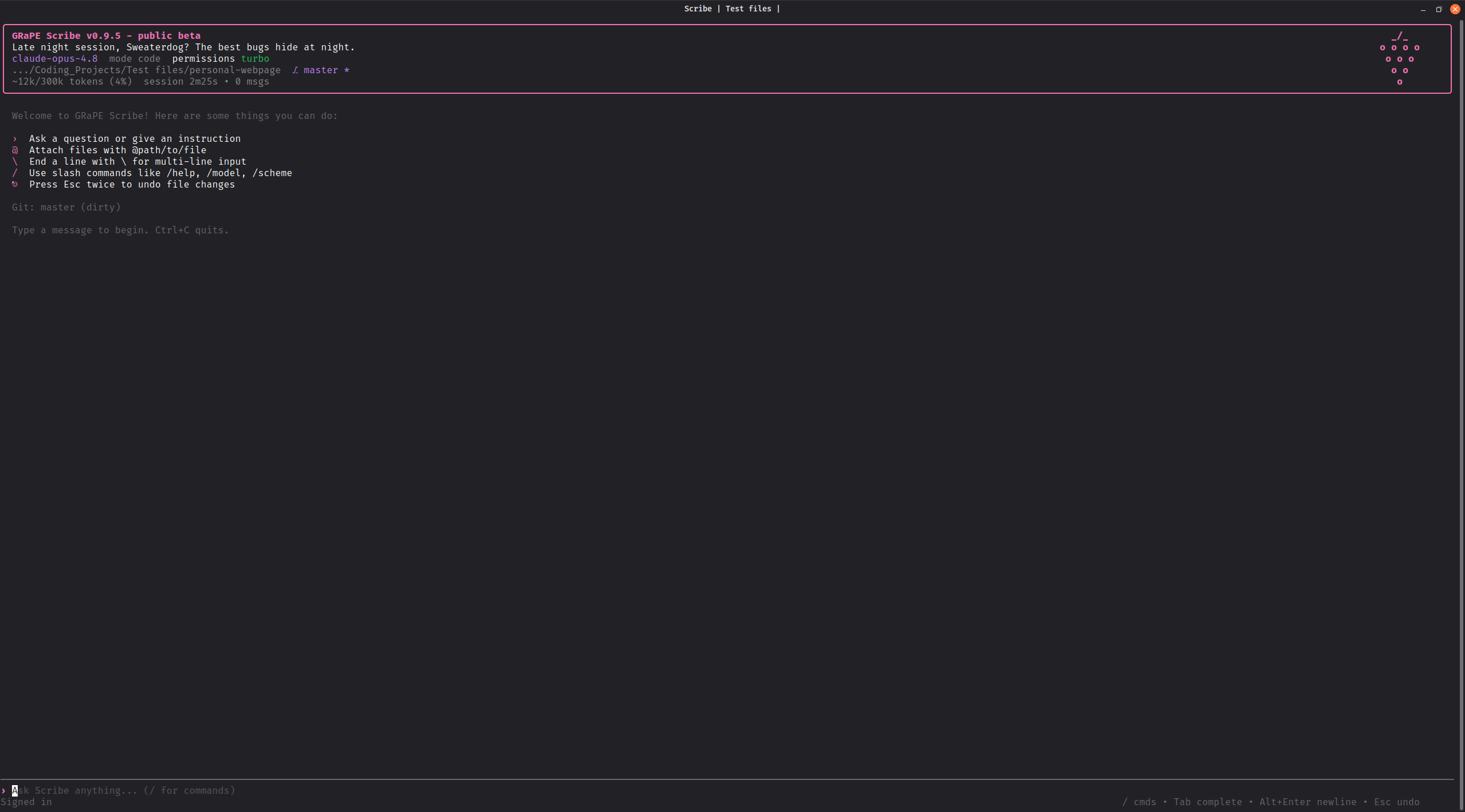 Scribe Rose theme